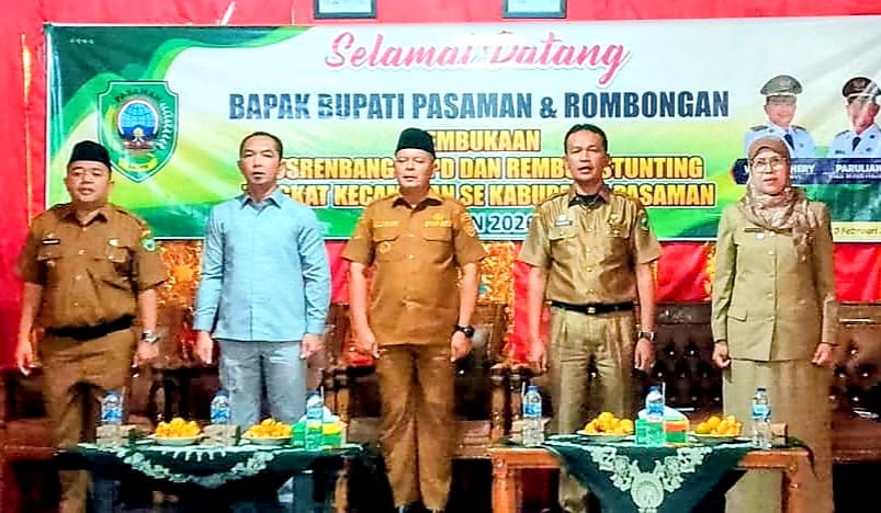 Bupati Pasaman, Welly Suhery saat Musrenbang di Kec. Padang Gelugur